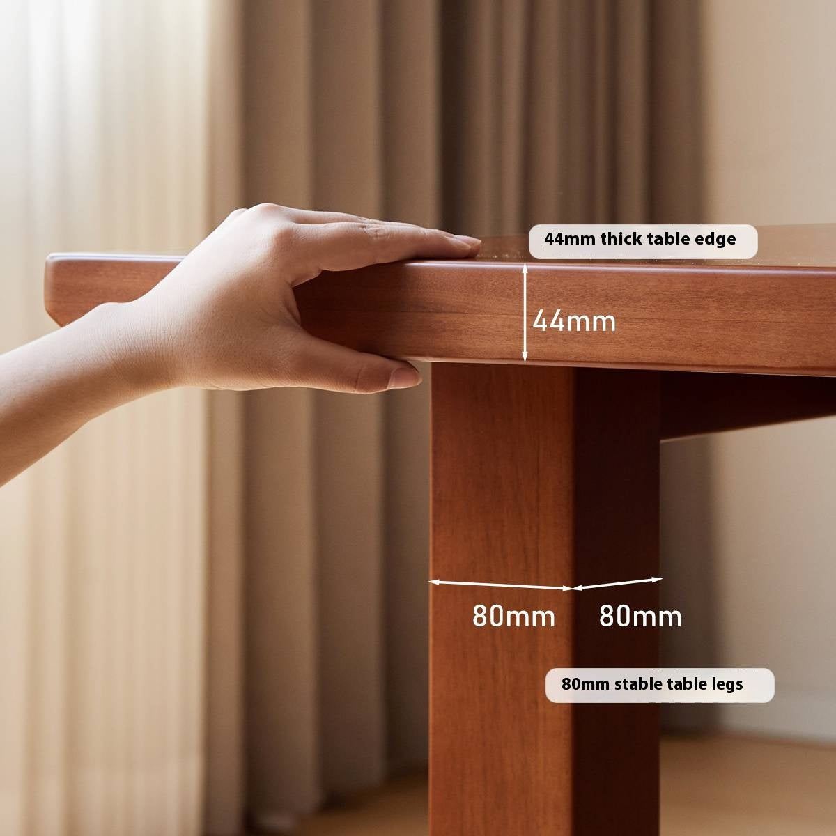 Poplar Solid Wood Mid Ancient Style Dining Table