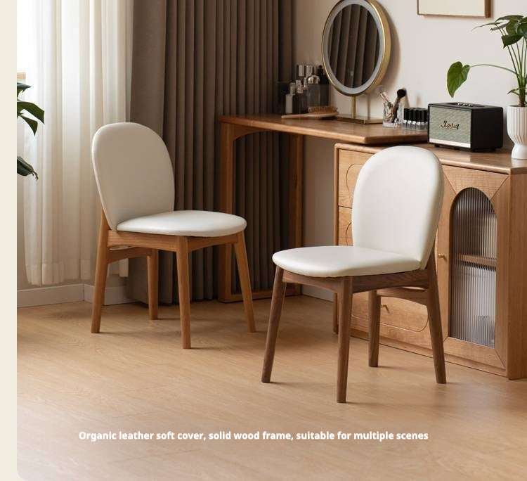 Black Walnut, Cherry Solid Wood Makeup Light Luxury Style Chair