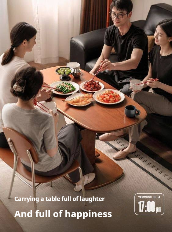 Poplar Solid Wood Ancient Style Elevating Tea Table