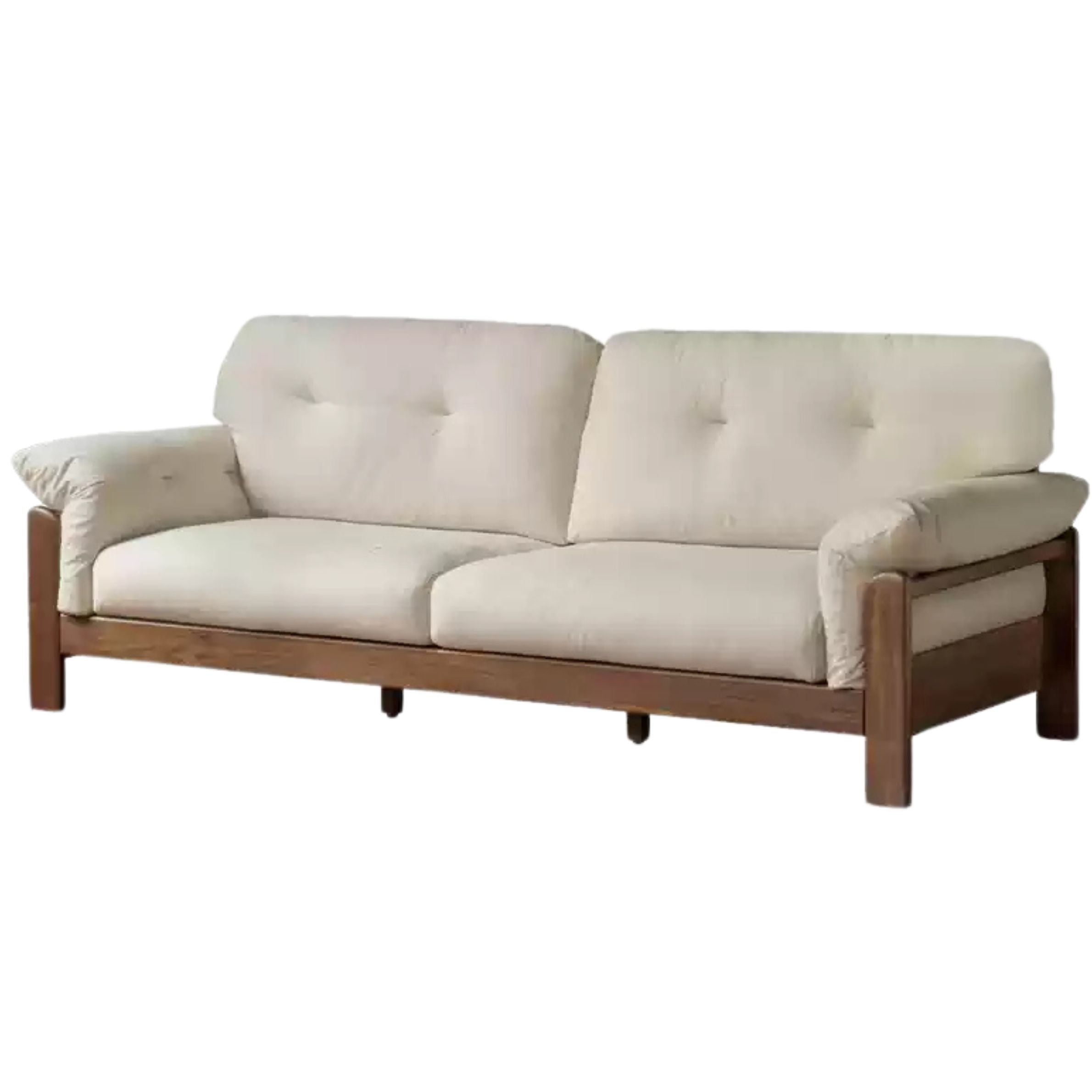 Black Walnut, Ash Solid Wood Modern Sofa