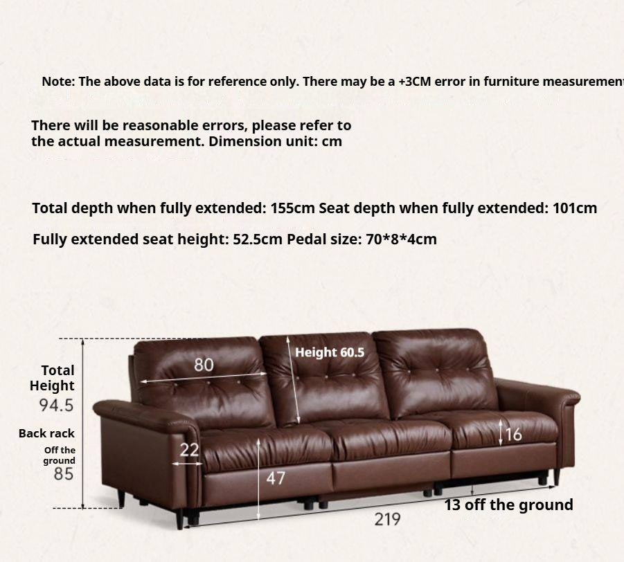 Leather French Retro Sofa