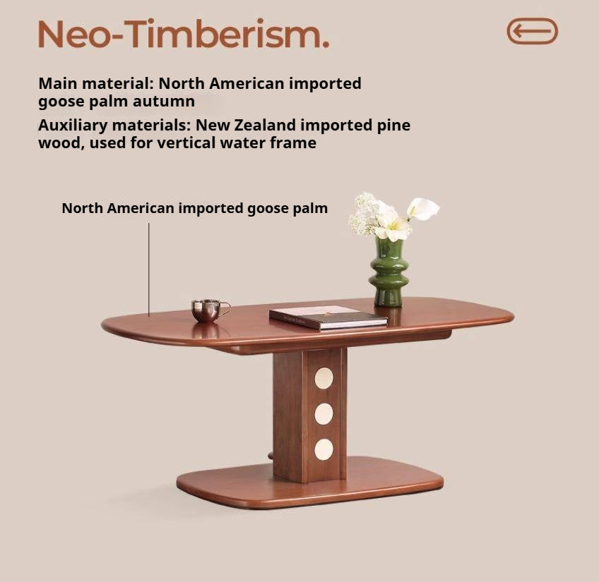 Poplar Solid Wood Ancient Style Elevating Tea Table