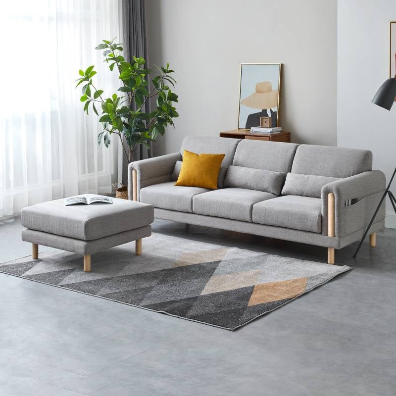 Fabric Wooden Modern Sofa Footstool