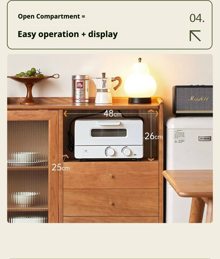 Cherry, Ash Solid Wood Ancient Style Ultra Thin Side Cabinet