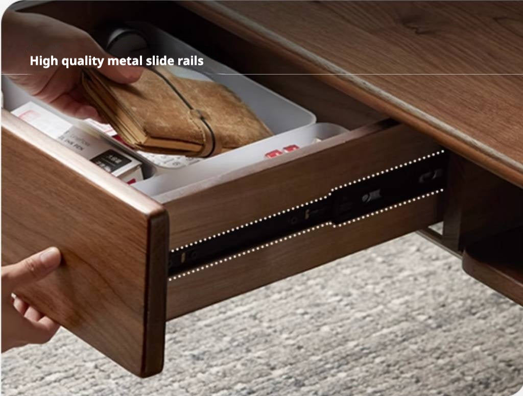 Black Walnut Solid Wood Italian Light Luxury Style Coffee Table