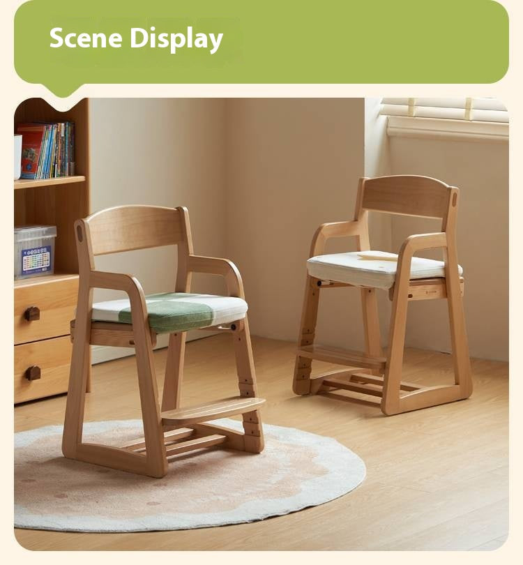 Beech Solid Wood Washable Kids Soft Chair