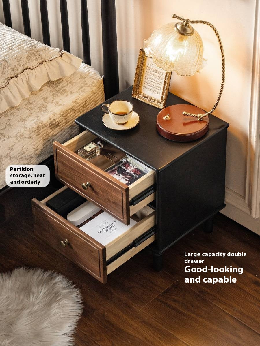 Oak Solid Wood American Retro Nightstand