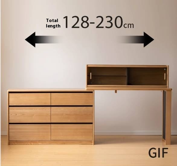 Ash Solid Wood Modern Multi-function Dressing Table