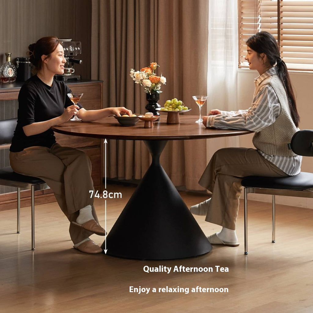 Black Walnut Solid Wood Light Luxury Style Dining Table