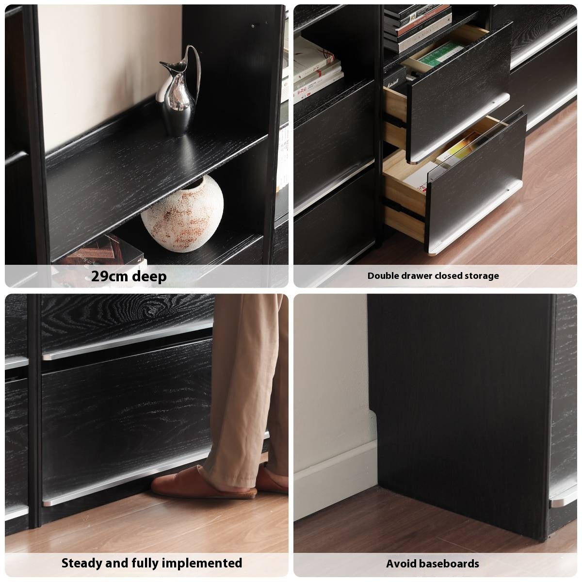 Oak Solid Wood Bauhaus Style Bookcase