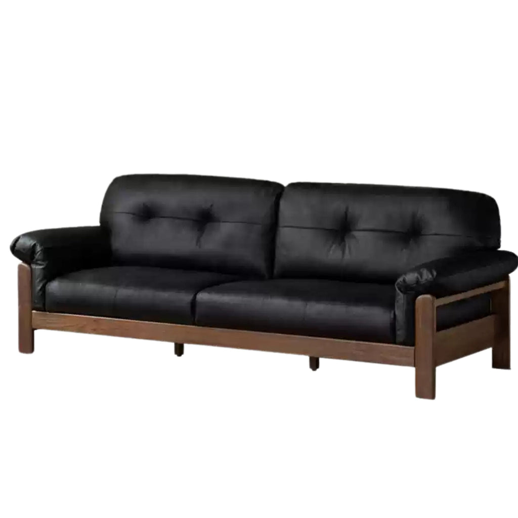 Black Walnut, Ash Solid Wood Modern Sofa