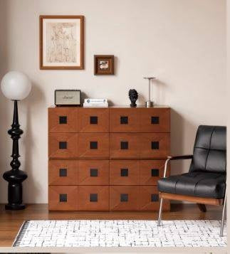 Poplar Solid Wood Modular TV Stand In Antique Style