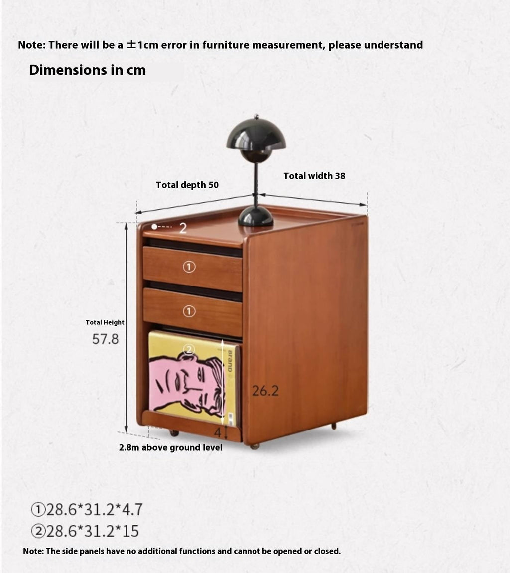 Oak Solid Wood Simple Style Nightstand