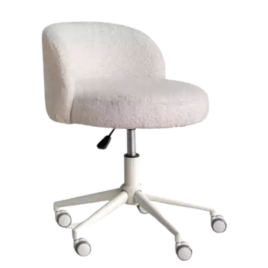Eco-Leather, Imitation Sheepskin Makeup Stool