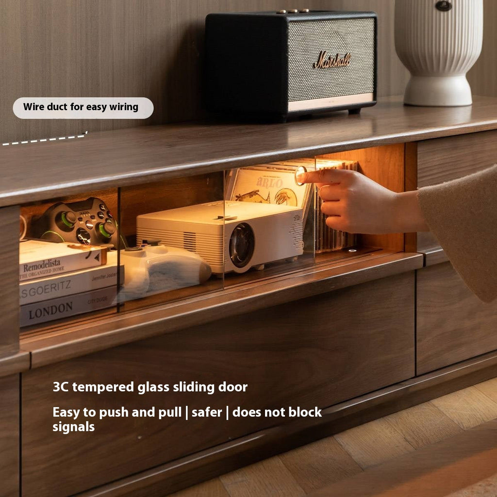 Black Walnut Solid Wood TV Stand