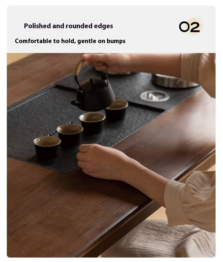 Ash Solid Wood Tea Table With Tea Tray