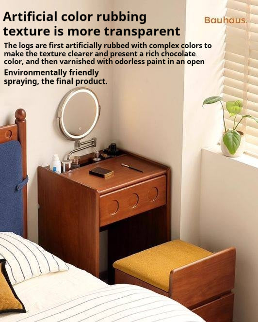 Poplar Solid Wood Classic Vintage Makeup Table