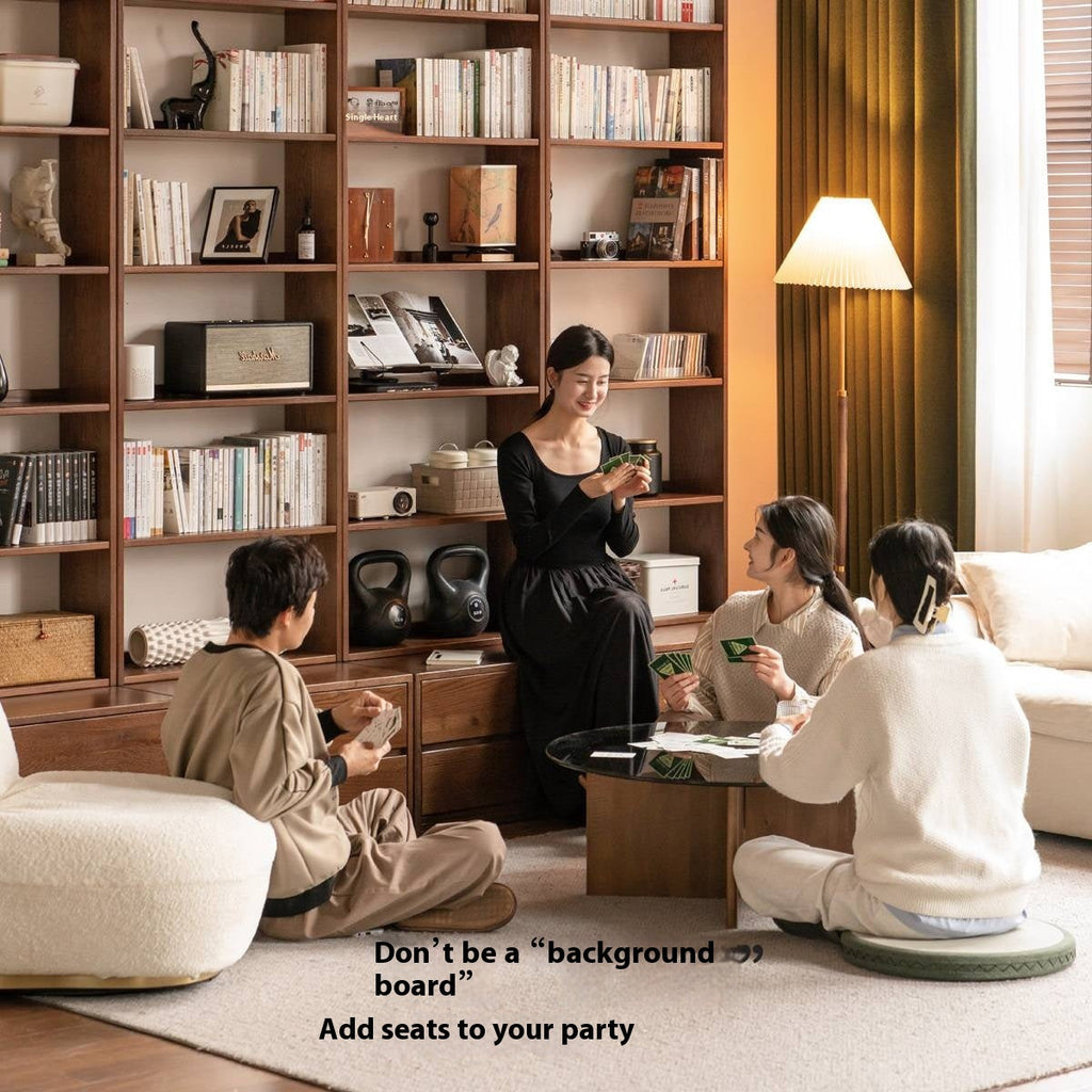 Oak Solid Wood Modern Minimalist Style Bookcase And Storage