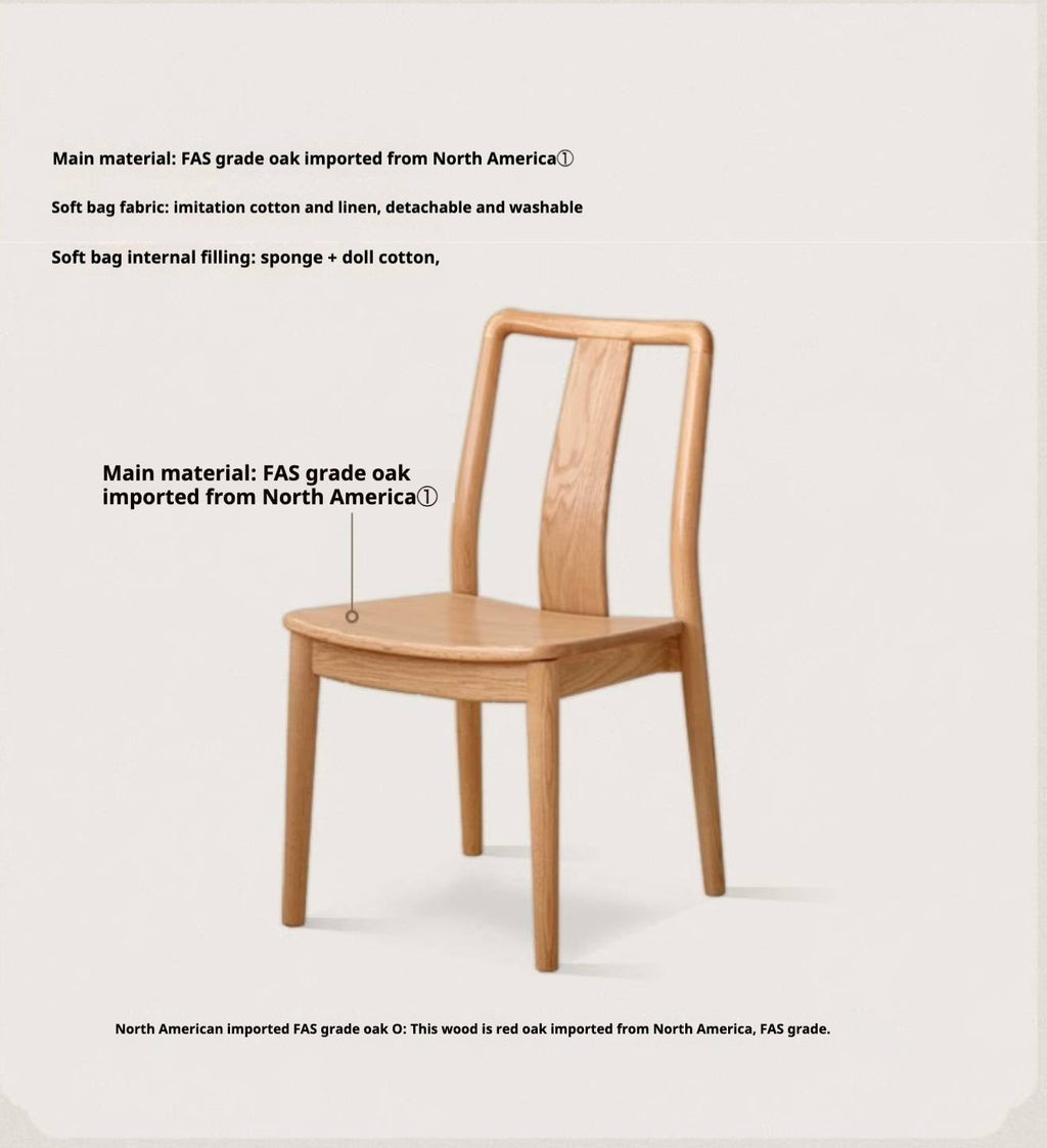 Oak Solid Wood New Chinese Style Dining Chair