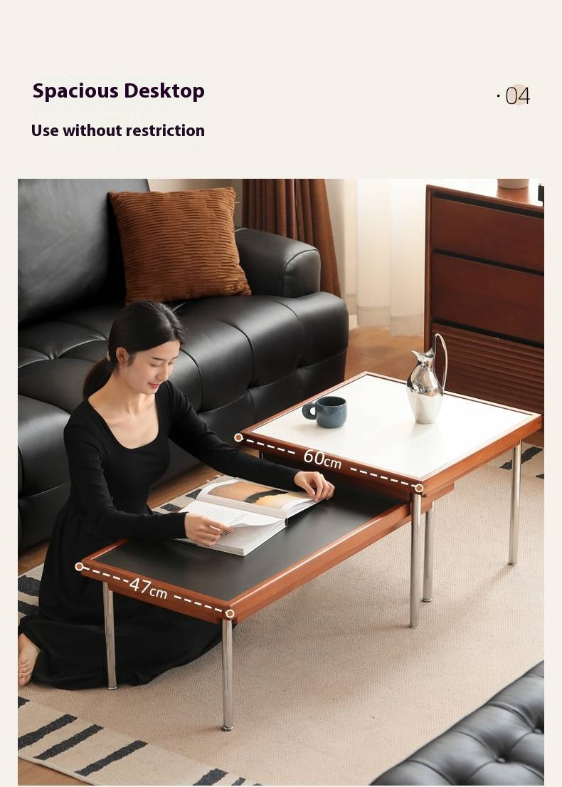 Poplar Solid Wood Ancient Square Tea Table