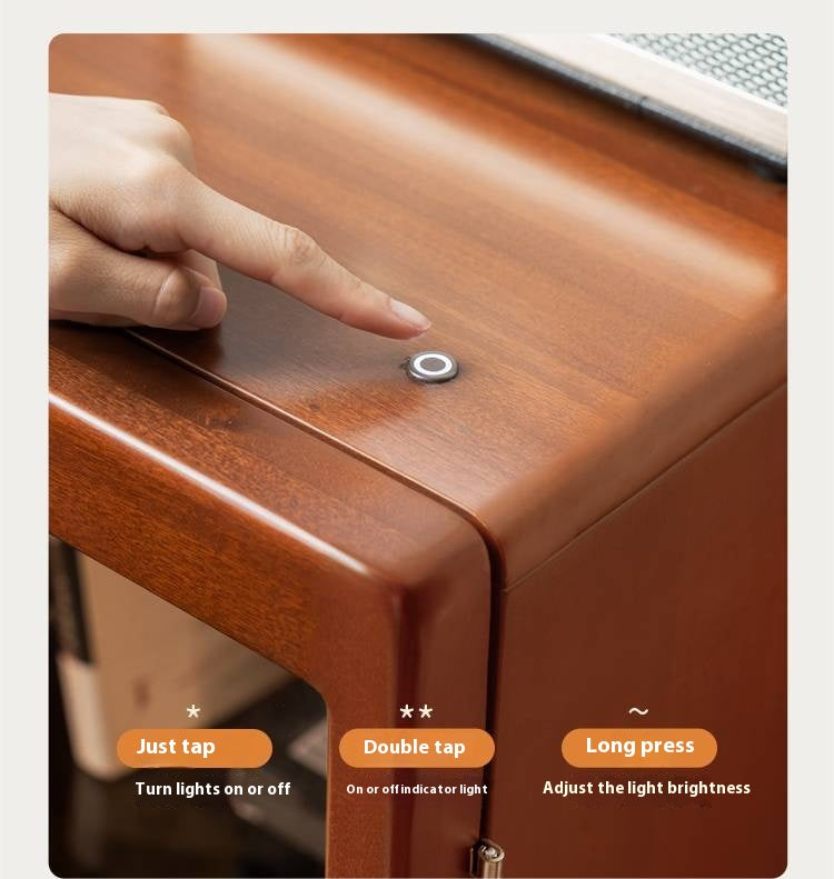 Poplar Solid Wood Bauhaus Style Side Cabinet