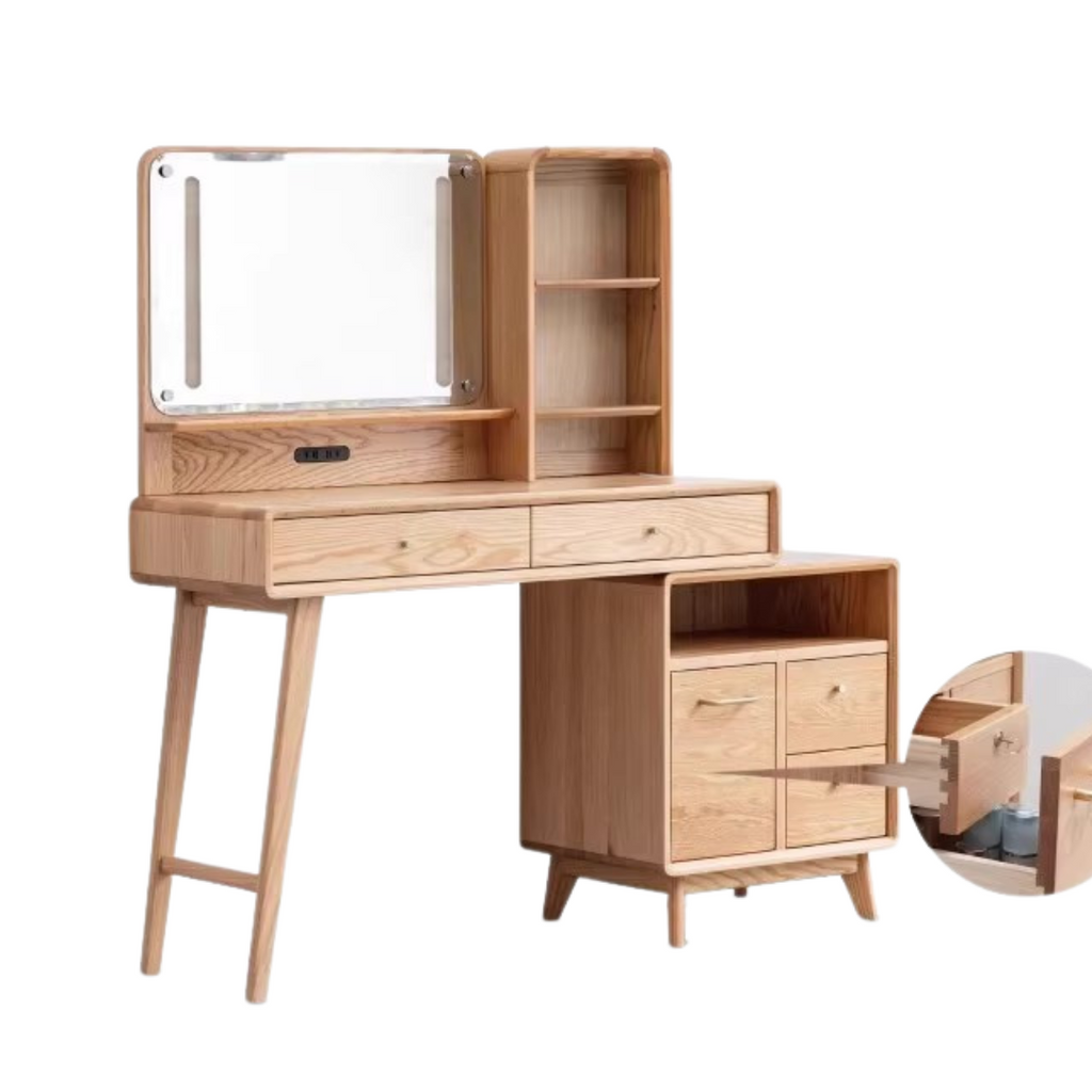 Oak solid wood Dressing Table Telescopic -USA
