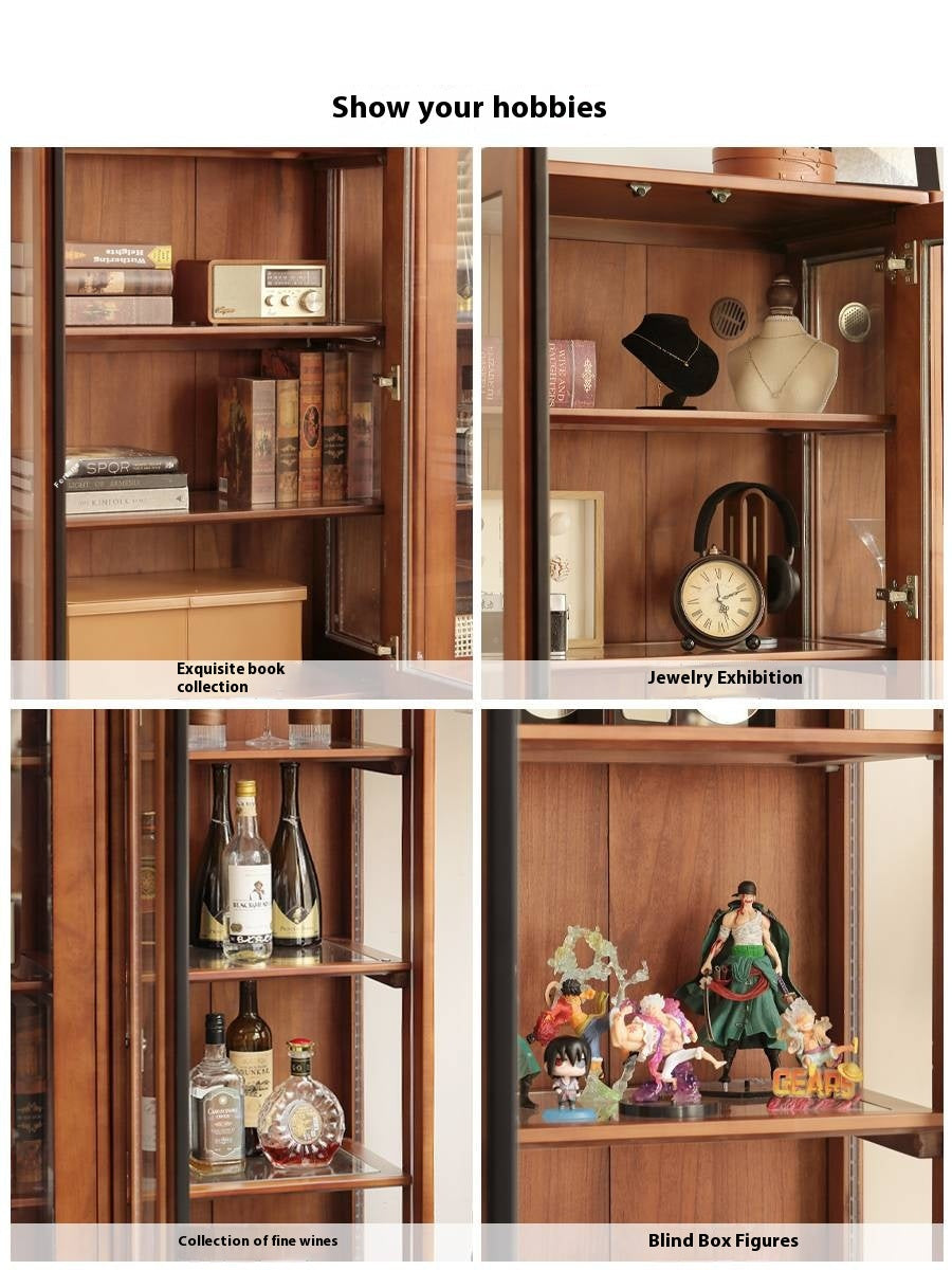 Poplar Solid Wood Antique Medieval Style Bookshelf