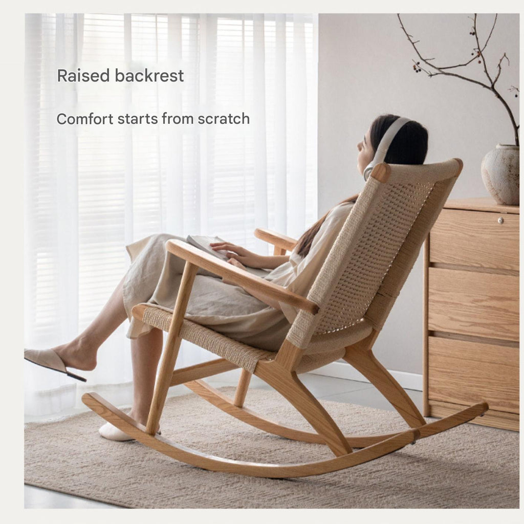 Oak Solid Wood Modern Rocking Chair