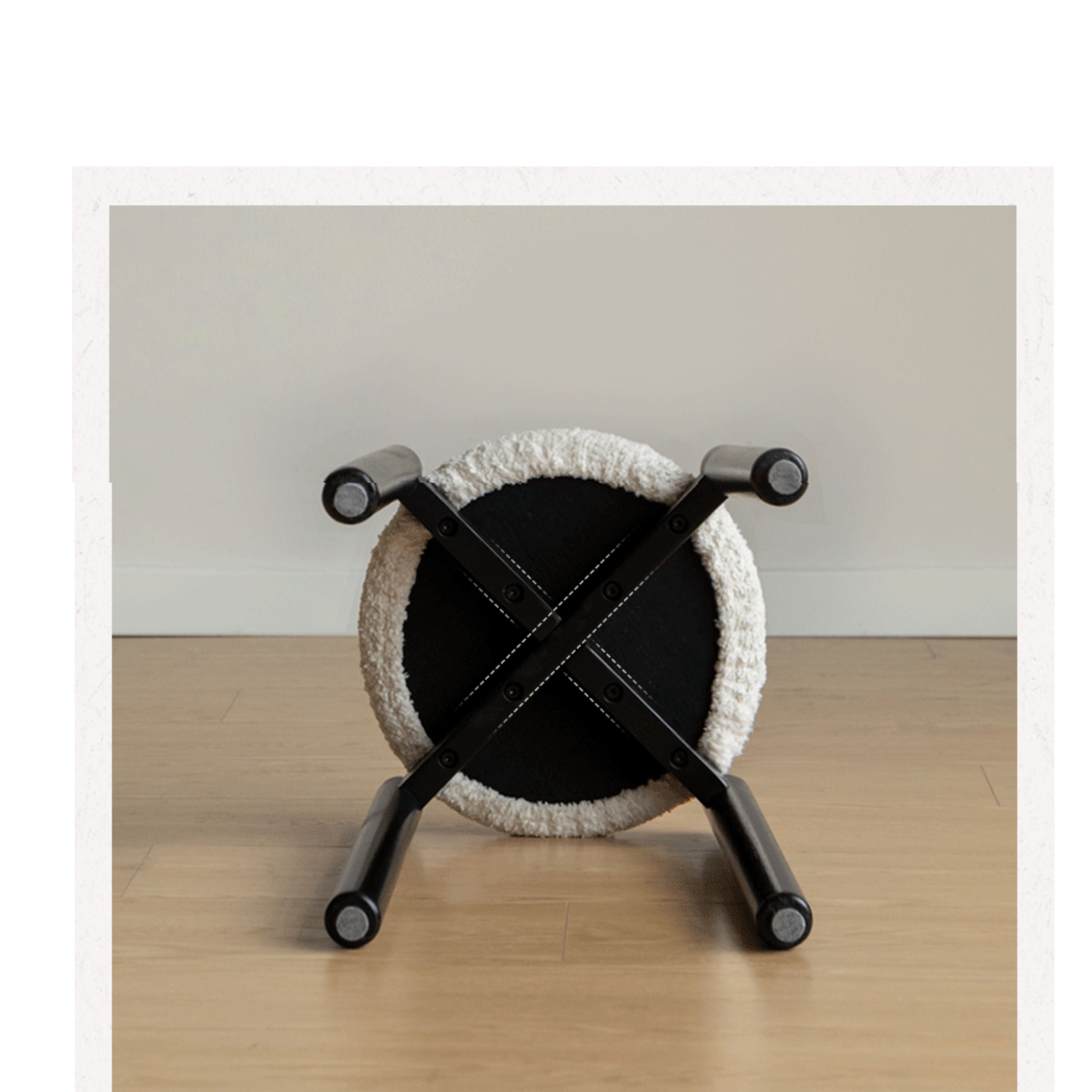 Solid Rubberwood Modern Stacking Stool