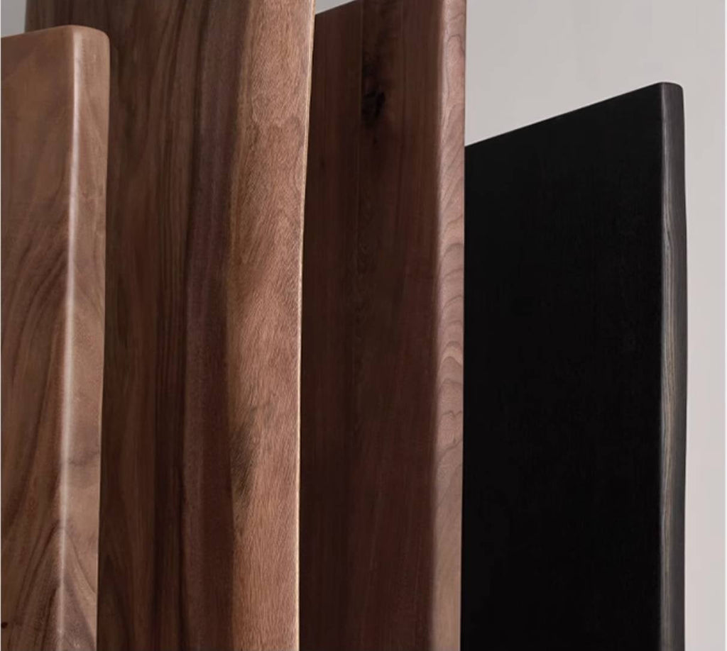 Black Walnut Solid Wood Wabi Sabi Style Dining Table Board