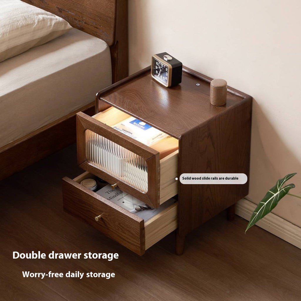 Oak Solid Wood Modern Style Nightstand