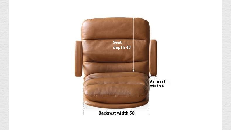 Leather Soft Rotating Office Armchair