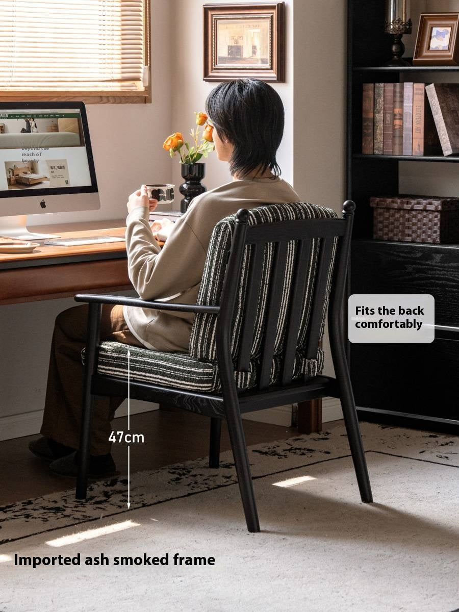 Ash Solid Wood Antique Style Soft Armchair