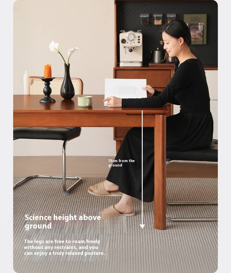 Poplar Solid Wood Antique Style Dining Table