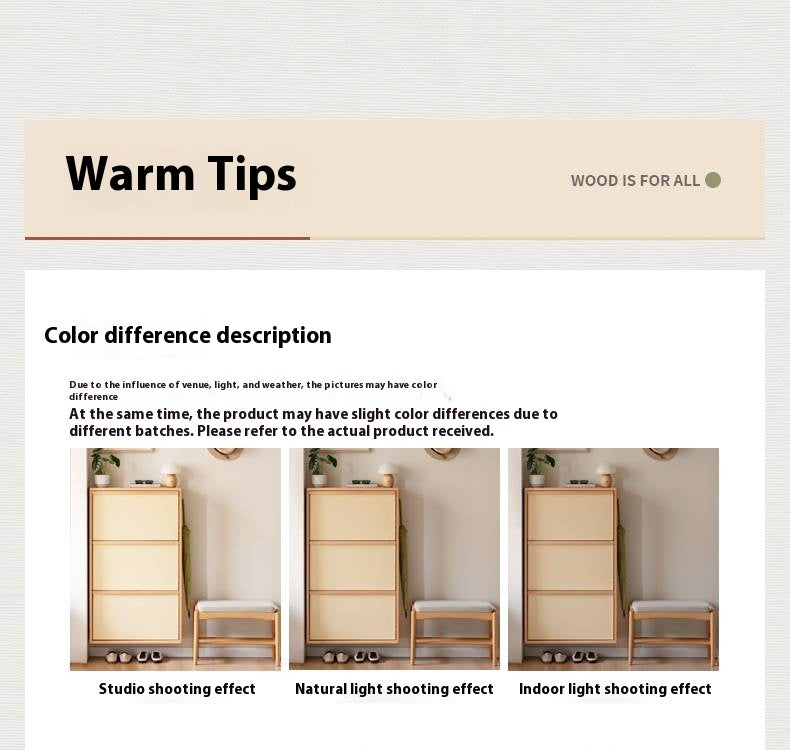 Beech Solid Wood Shoe Cabinet Hallway Cabinet