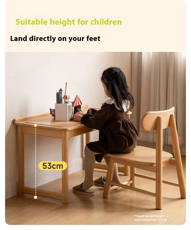 Beech Solid Wood Children's Learning Desk.