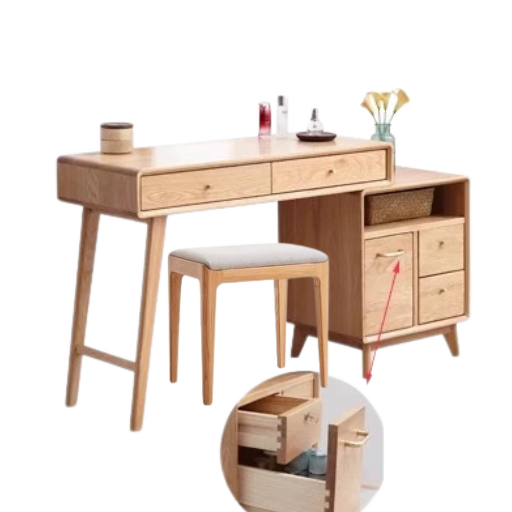 Oak solid wood Dressing Table Telescopic -USA