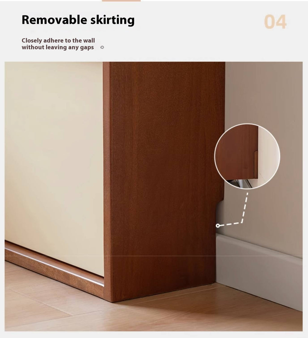 Poplar Solid Wood Middle Ages Style Shoe Cabinet