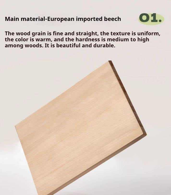 Beech Solid Wood Modern Simple with Light Storage Cabinet