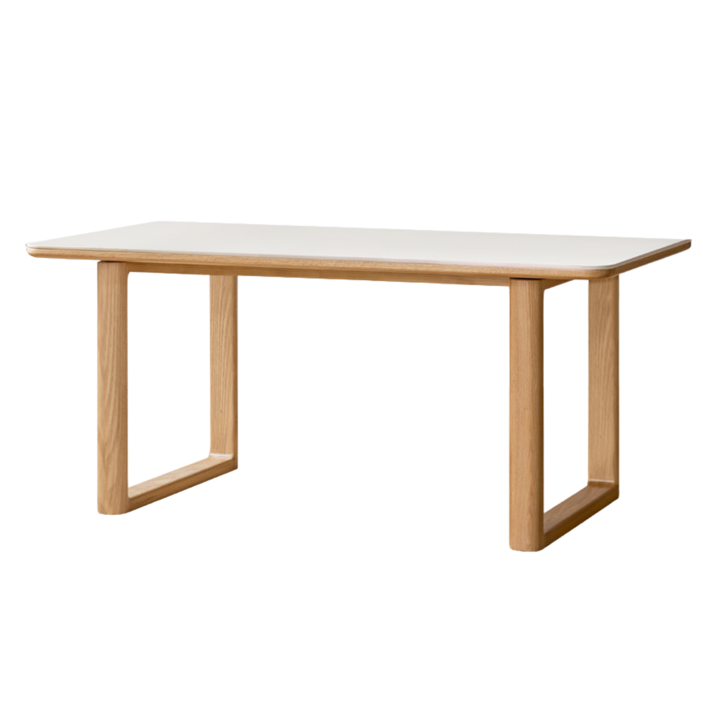 Ash, Oak Solid Wood Rock Board Dining Table
