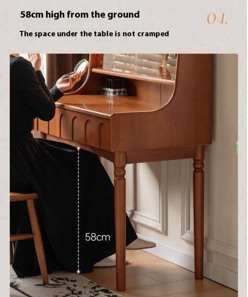 Poplar Solid Wood Multifunctional Makeup Table