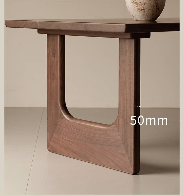 Black Walnut Solid Wood Wabi Sabi Style Large Board Dining Table