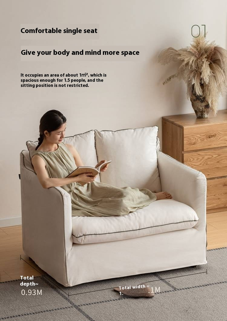 Fabric Wabi Sabi Style Washable Armchair