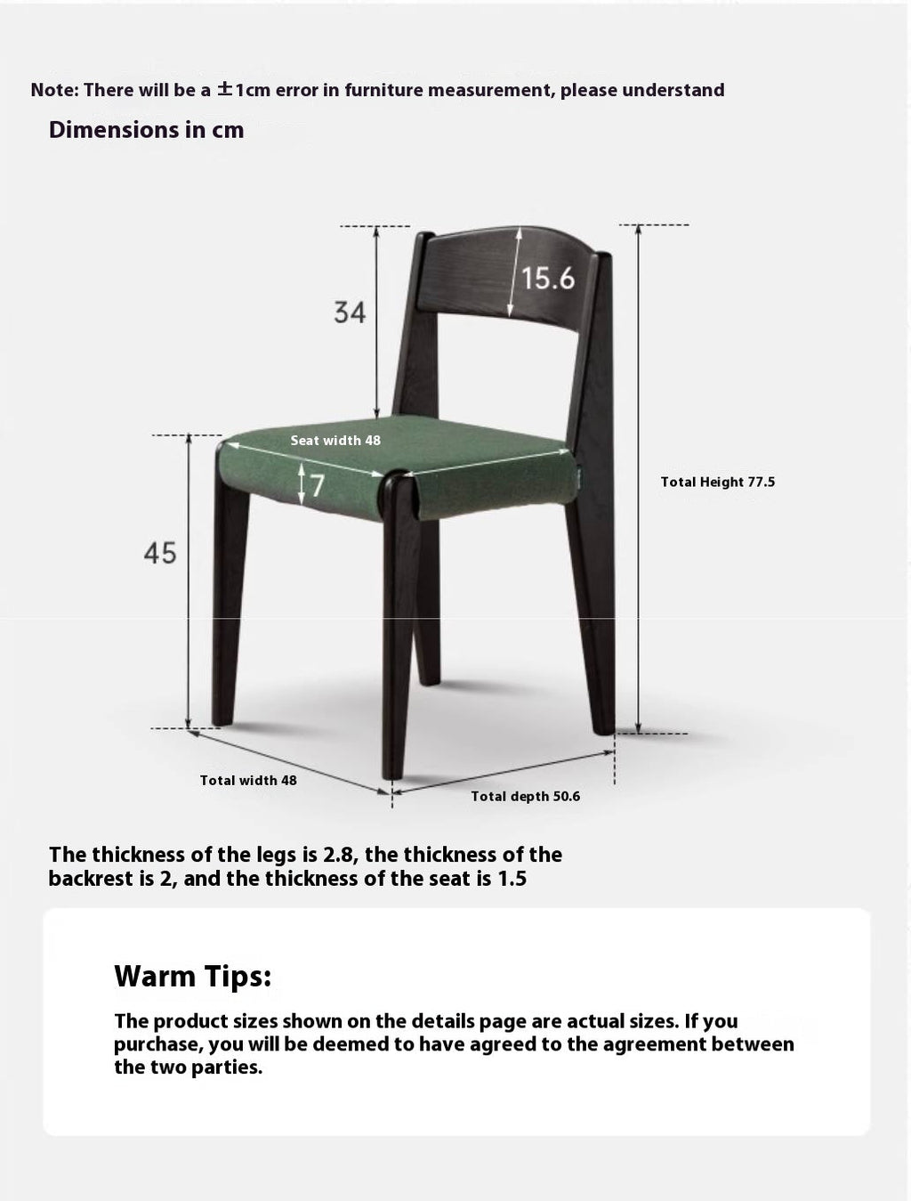 Set 4 pcs Beech Solid Wood Retro Style Dining Chair