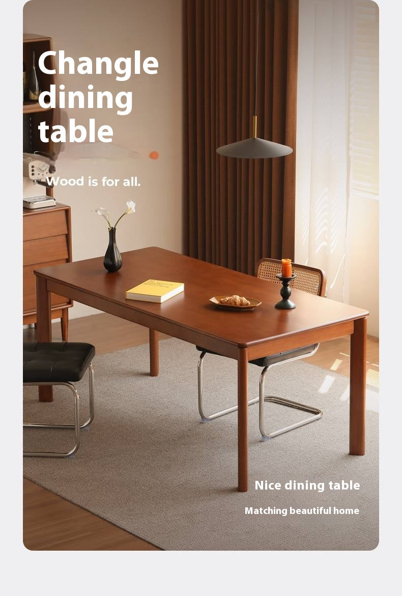 Poplar Solid Wood Antique Style Dining Table