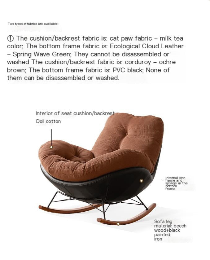 Fabric Retro Rocking Chair