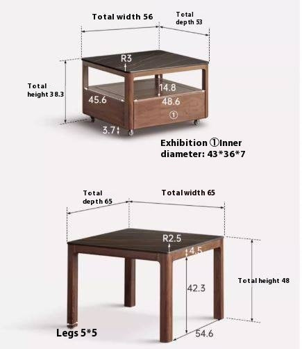 Black Walnut Solid Wood Modern TV Cabinet For Living Room