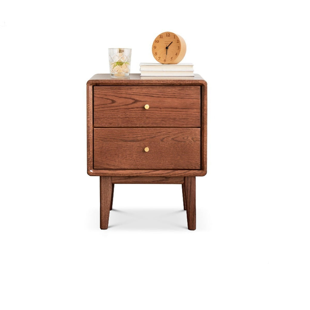 Oak Solid Wood walnut color Nightstand