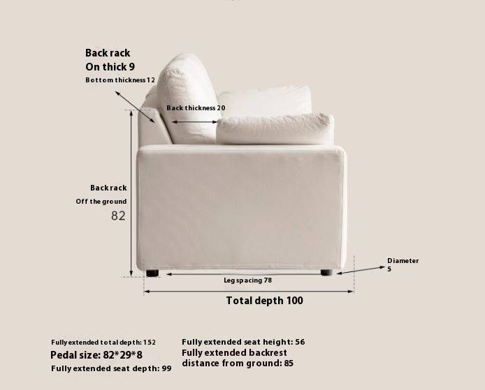 Fabric Sofa Cotton and Linen Electric