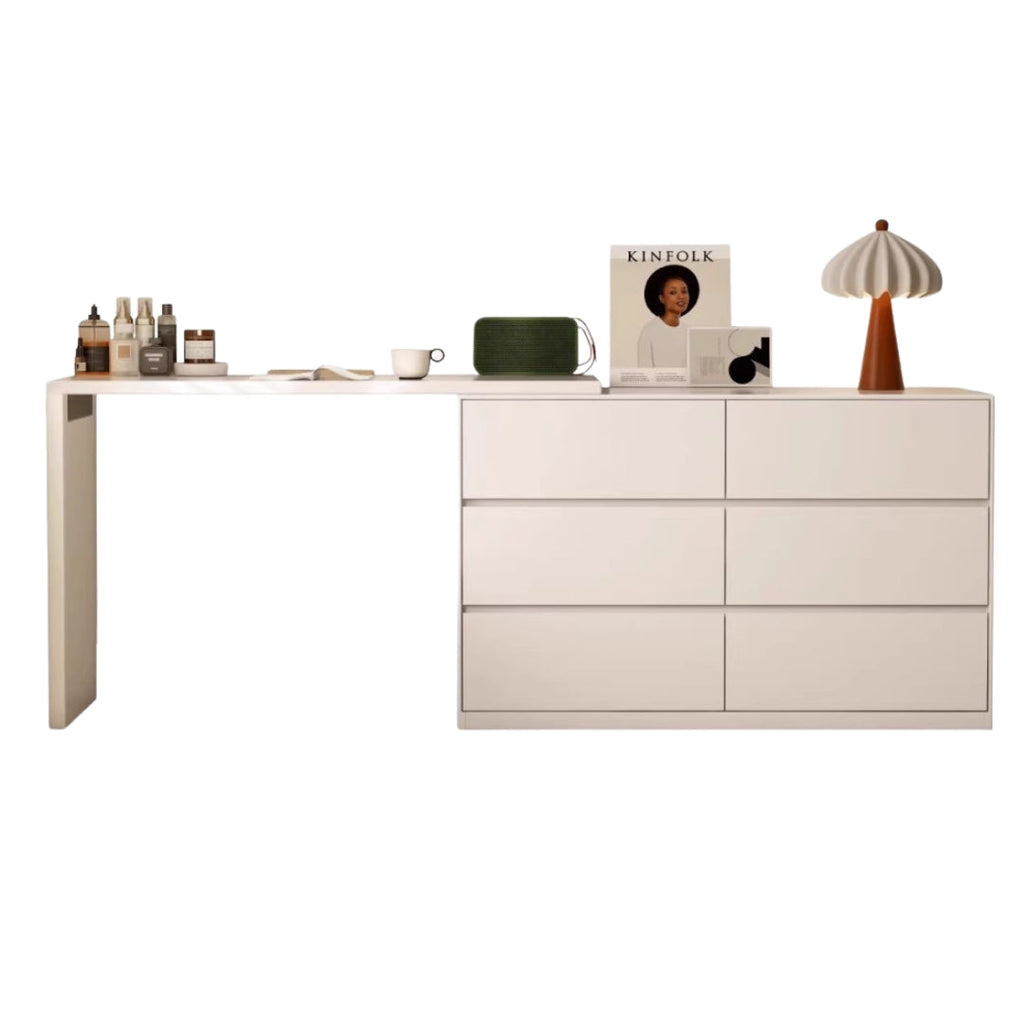 Poplar Solid Wood Makeup Table and Stretchable Dressing Table